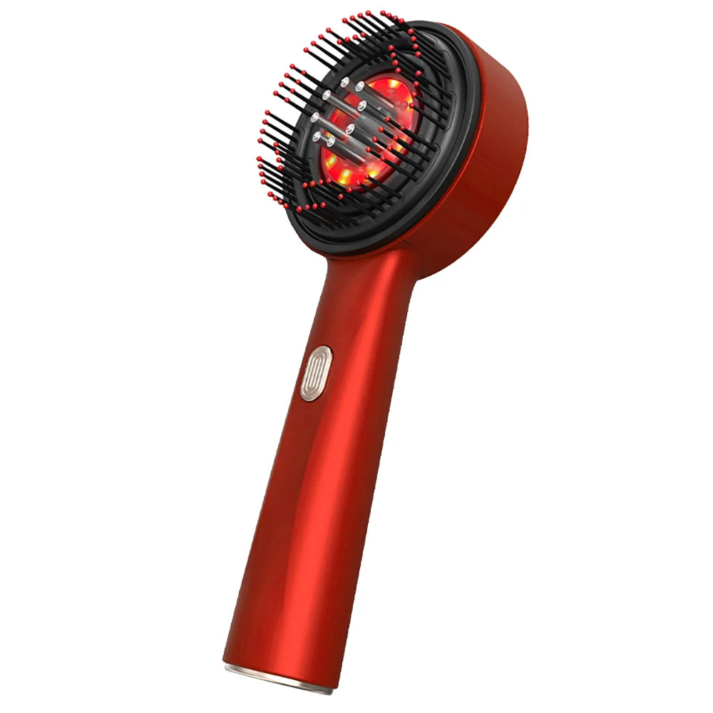 Electric Vibration Massage Comb Red Light Therapy Hair Growth Massage Scalp Brush Anti Hair Loss Liquid Oil Applicator Hair Care