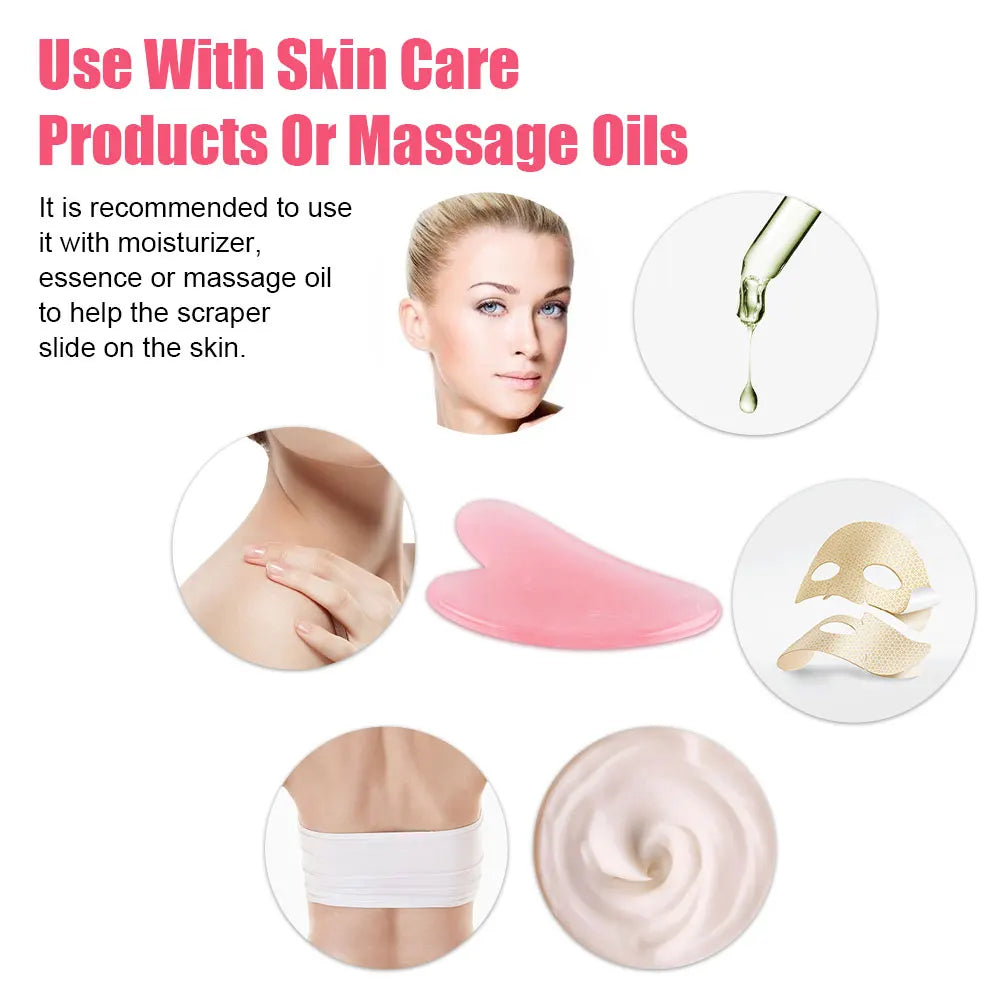 Y Shape 360 Rotate Thin Body Massage Tools + Guasha Gouache Scraper Skin Lifting Wrinkle Remover